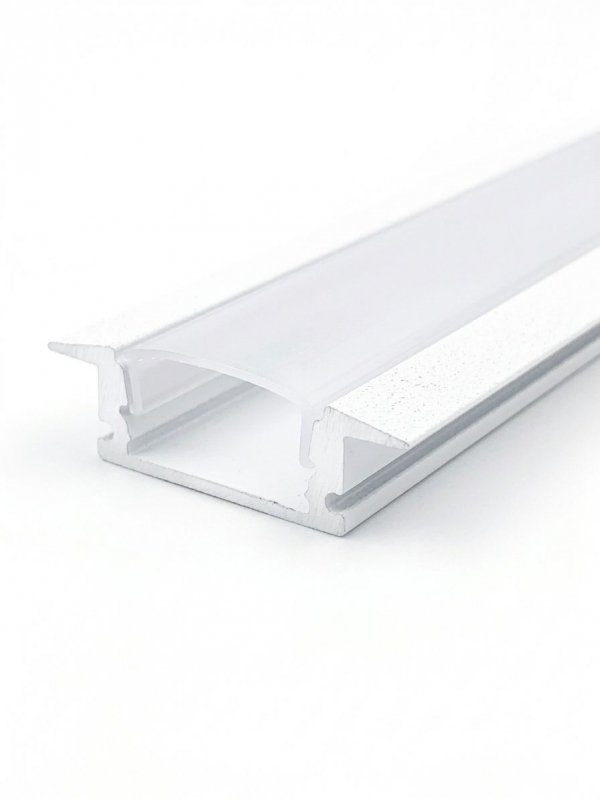 Profil LP-B wpuszczany biały 2m kpl. klosz zaślepki 