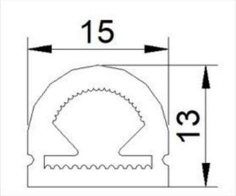 Tuba silikonowa 15x13