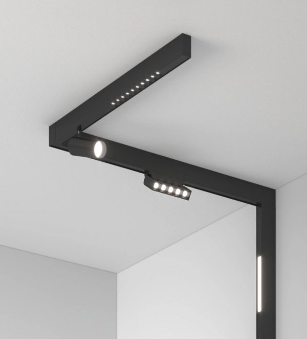Lampa magnetyczna LED 30W 6000K szynowa liniowa czarna 48V