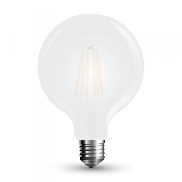 Żarówka LED V-TAC 7W filament E27 G125 mrożona VT-2067 6400K 800lm