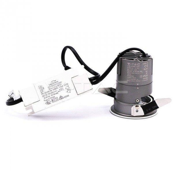 Oprawa LED Downlight V-TAC 10W COB CREE CRI95+ UGR19 24st VT-2911 3000K 650lm 5 Lat Gwarancji