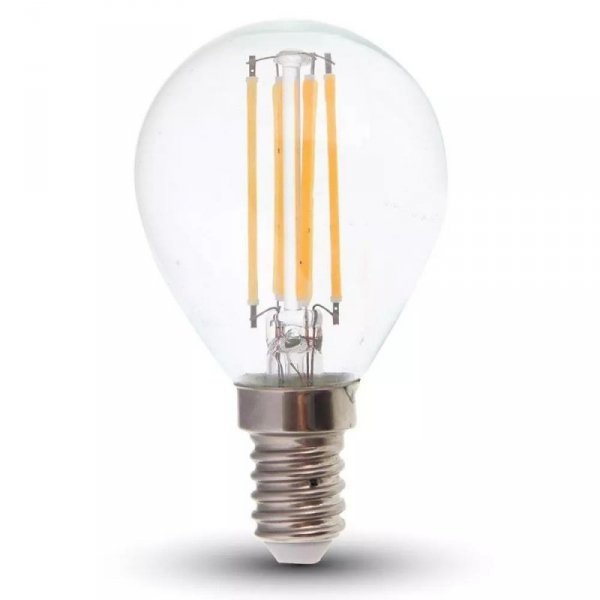 Żarówka LED V-TAC 6W filament E14 kulka P45 VT-2466 6400K 600lm