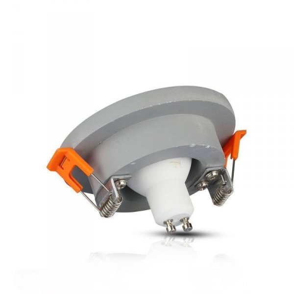 Oczko V-TAC gips beton GU10 okrągłe wpuszczane szary/chrom VT-862-MG