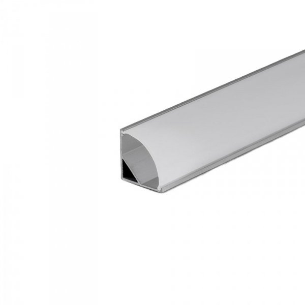 Profil Aluminiowy V-TAC 2mb Anodowany, Klosz Mleczny, Kątowy VT-8109