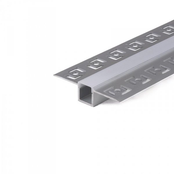 Profil do LED zestaw, ALU anodowany do gipsowania 95mm V-TAC 2mb klosz mleczny 12,5x10mm VT-8102