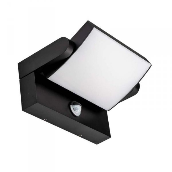 Projektor Oprawa Elewacyjna V-TAC 17W LED Czujnik Ruchu Czarna IP65 VT-11020S 3000K 2520lm