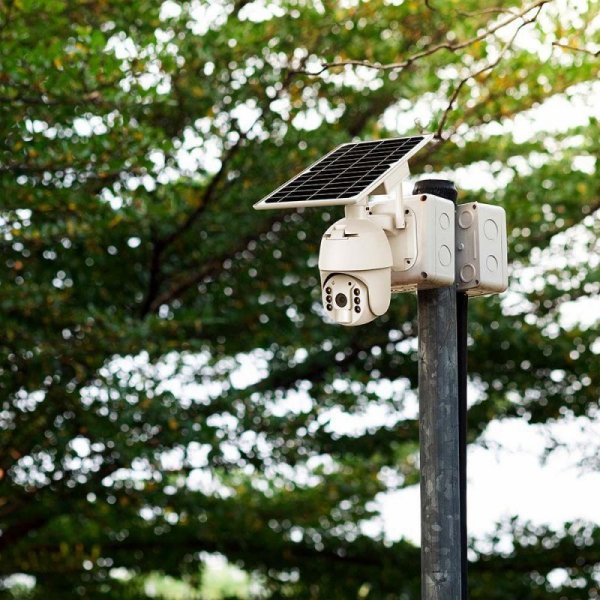 Kamera Zewnętrzna V-TAC WiFi HD SMART Solarna Obrotowa PTZ IR Biała VT-11024