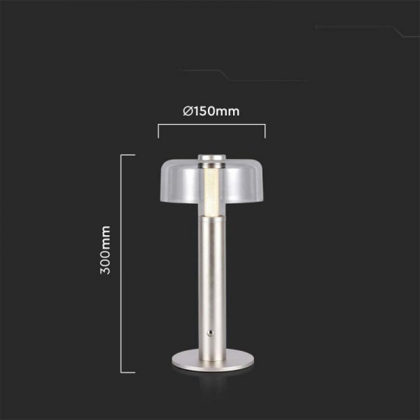 Lampka stołowa nocna V-TAC 1W LED 30cm ładowanie USB ściemnianie złota VT-1049 3000K 100lm