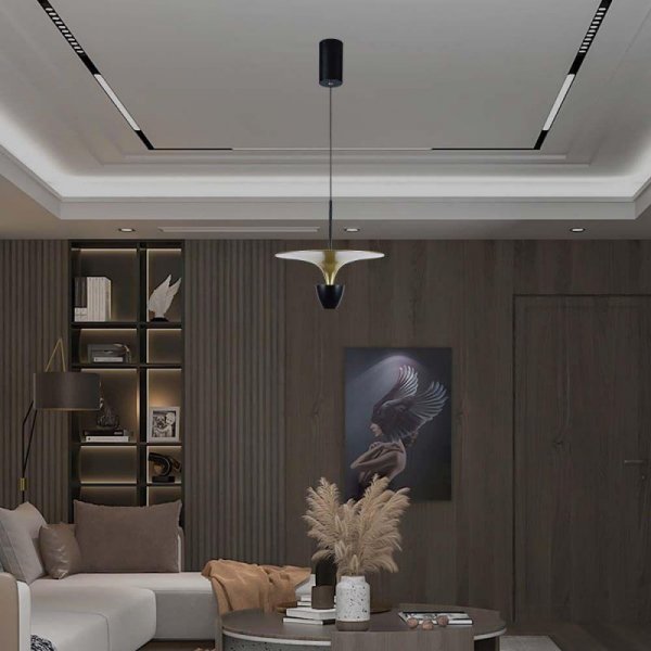 Oprawa Zwieszana V-TAC 9W LED Czarny+Złoty VT-7832 4000K 1000lm
