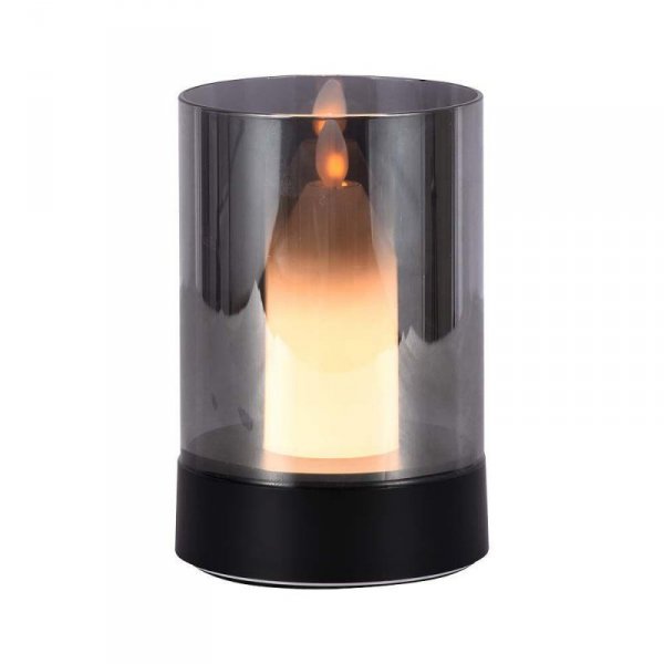 Lampka Nocna Światło Świecy V-TAC 3W LED Ładowanie USB Ściemnianie Czarna VT-7564 3000K 110lm