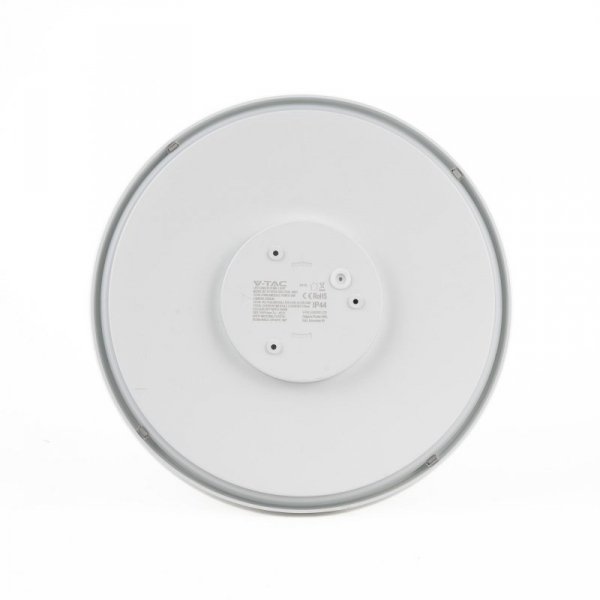 Oprawa sufitowa plafoniera V-TAC 24W LED okrągły 35cm natynkowy pilot czujnik ruchu IP44 biały VT-8624S 4000K 2500lm