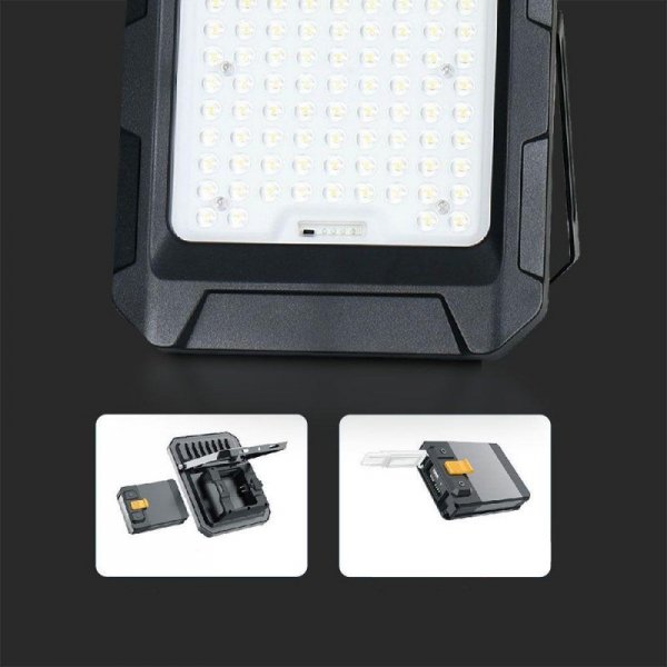Projektor LED Solarny V-TAC 15W Pilot, AUTO, Timer, IP65 Czarny VT-102W 4000K 1800lm