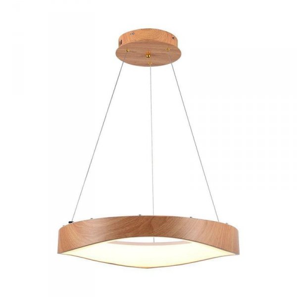 Oprawa Zwieszana V-TAC LED 25W DREWNO fi. 50cm VT-7974 3000K 2800lm