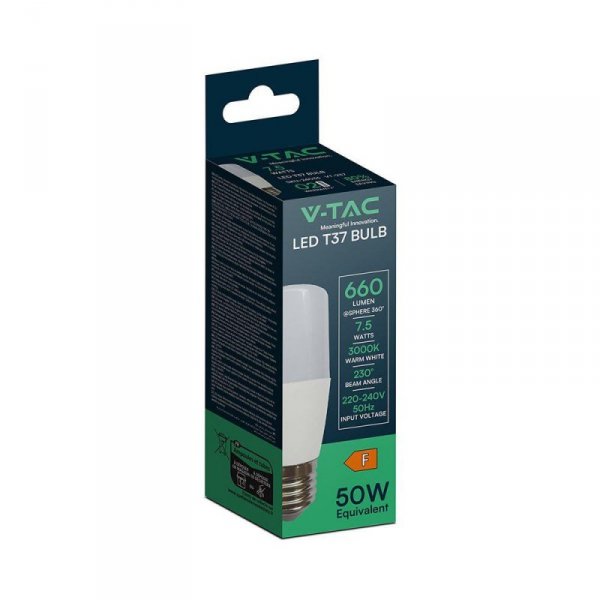 Żarówka LED V-TAC 7.5W T37 E27 VT-237 3000K 660lm