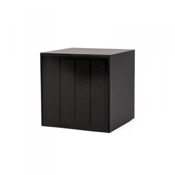 Oprawa ścienna solarna V-TAC 9W LED COB antracyt kostka 15x15cm IP65 czujnik ruchu VT-409CCT 3000K-4000K-5000K 800lm