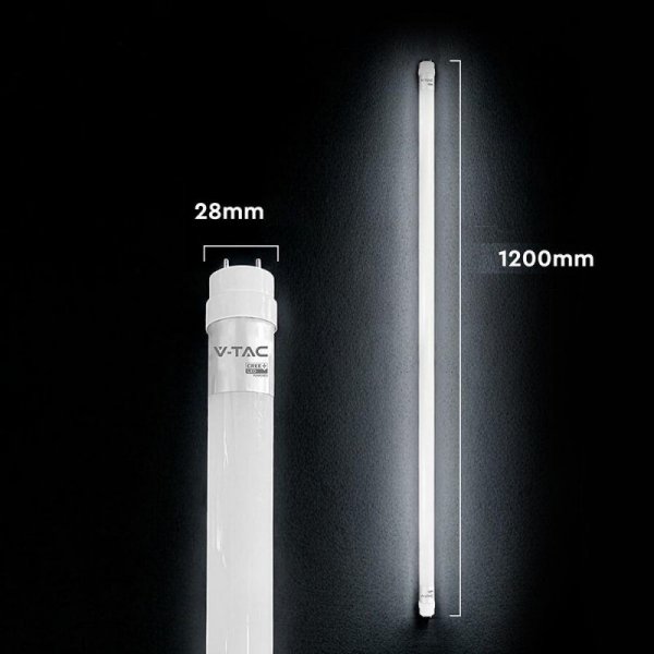 Tuba świetlówka LED T8 V-TAC CREE CHIP 120cm 12W G13 150Lm/W nano plastic VT-012 6500K 1920lm 6 lat gwarancji