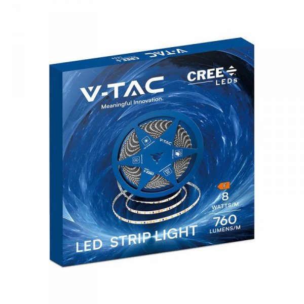 Taśma LED V-TAC CREE CHIP SMD2835 1200LED 24V IP20 2xPCB szerokość 5mm VT-2835 3000K 760lm 6 lat gwarancji