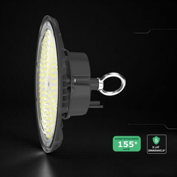Oprawa V-TAC LED UFO high bay IP65 ALU 155Lm/W 100W 90st VT-91102 6500K 15500lm 5 lat gwarancji