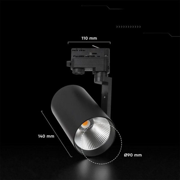 Oprawa szynoprzewód 3F V-TAC 35W LED CREE CHIP 20st czarna VT-11135 6500K 3218lm 6 lat gwarancji