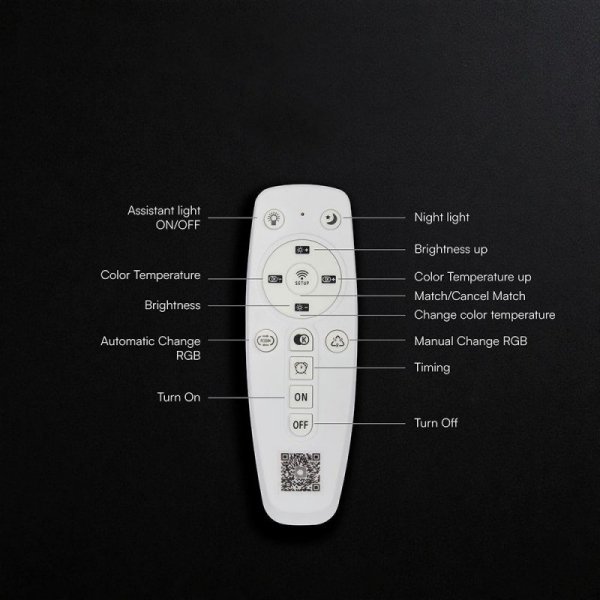 Oprawa sufitowa plafoniera V-TAC 48W LED 45cm 3w1 ściemnialna złota BT pilot CCT VT-84023 3000K-4000K-6000K 5760lm