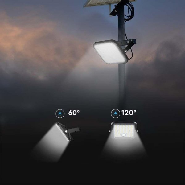 Naświetlacz LED solarny V-TAC 30W pilot auto timer czujnik ruchu IP65 CCT VT-432CCT 4000K-6000K 4800lm 3 lata gwarancji