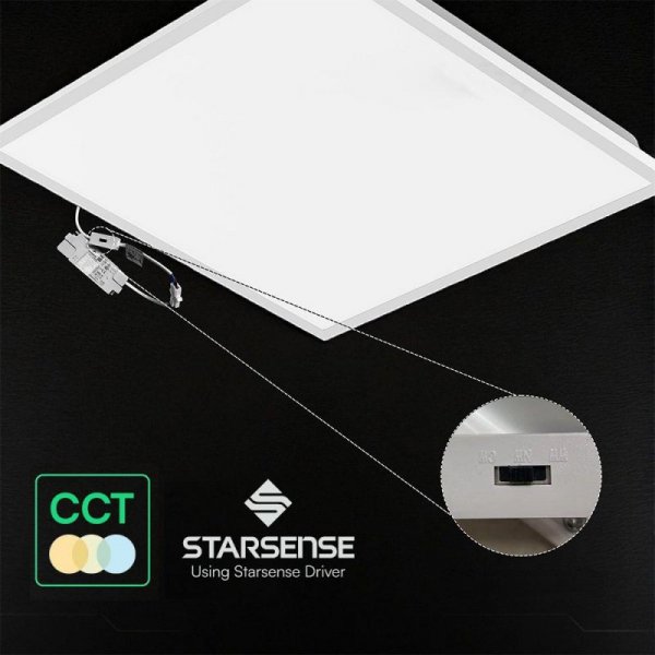 Panel LED V-TAC 40W 60x60 backlight 33mm 120Lm/W zmiana barwy CCT VT-61042CCT 3000K-4000K-6500K 4800lm 5 lat gwarancji