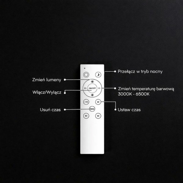 Oprawa sufitowa plafoniera V-TAC 30W/60W/30W LED 48cm 3w1 ściemnialna orzech pilot CCT VT-85034 3000K-4000K-6500K 6000lm