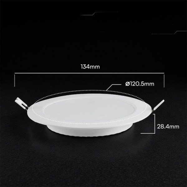 Panel wpuszczany downlight V-TAC 6W LED CREE CHIP okrągły 120x28mm VT-61006CCT 3000K-4000K-6500K 630lm 6 lat gwarancji