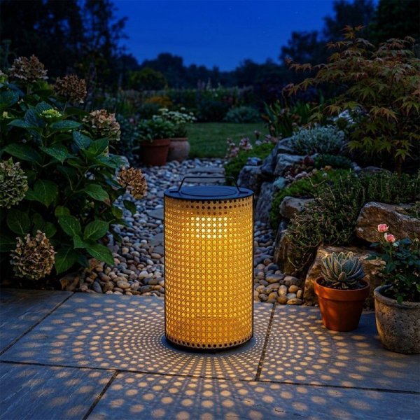 Przenośna lampa solarna V-TAC 1,2W LED IP65 12x35cm drewno VT-84043 2800K 150lm