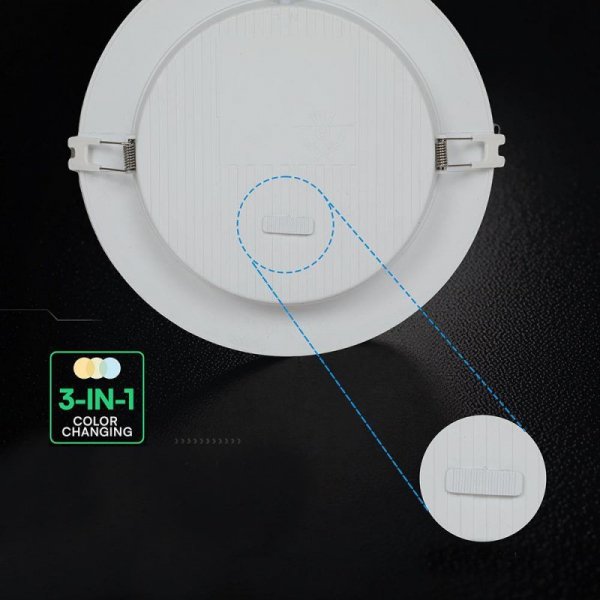 Panel wpuszczany downlight V-TAC 24W LED CREE CHIP okrągły 294x29mm VT-61024CCT 3000K-4000K-6500K 2640lm 6 lat gwarancji