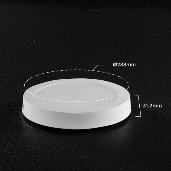 Panel natynkowy downlight V-TAC 24W LED CREE CHIP okrągły 288x31mm VT-60006CCT 3000K-4000K-6500K 2640lm 6 lat gwarancji