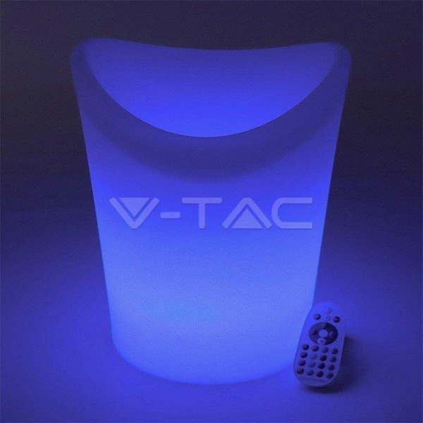 Oprawa Ogrodowa V-TAC LED Wiadro Pojemnik Cooler na Lód 36cm Ładowanie Pilot VT-7806 RGBW 54lm