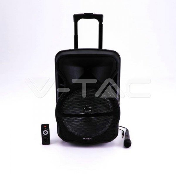 Głośnik Przenośny V-TAC 35W Mikrofon, RGB, PILOT, USB, Micro SD & FM Radio, na kółkach 510x320x295 VT-6213