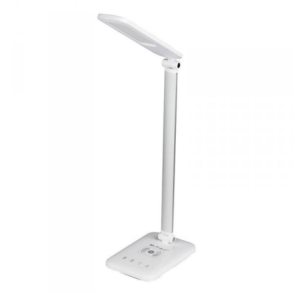 Lampka Biurkowa V-TAC 7W 3w1 Indukcja Zmiana Barwy Biała 1000lx VT-1027 2700K-6500K