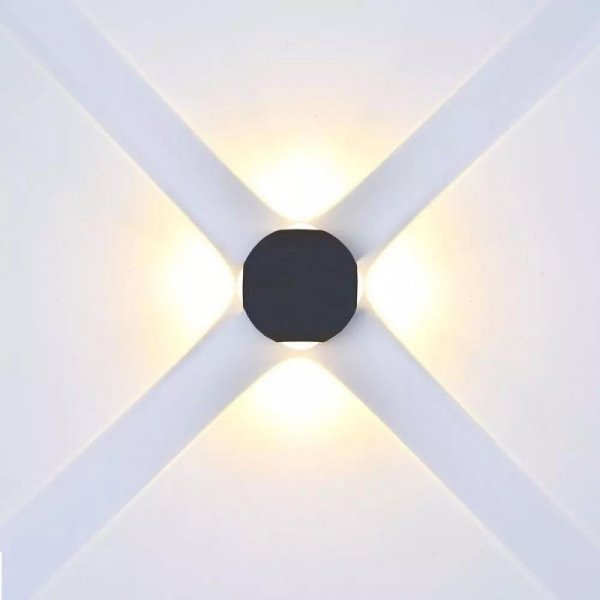 Kinkiet Ścienny V-TAC 4W LED Czarny Okrągły IP65 VT-834 3000K 440lm