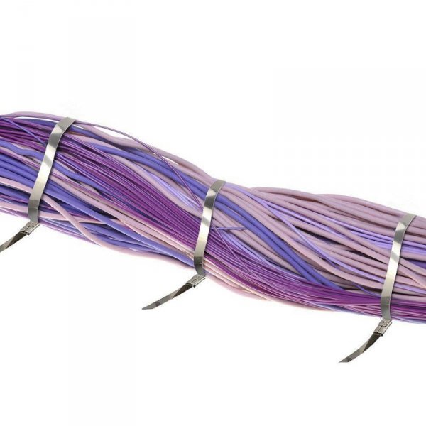 Opaski kablowe ze stali nierdzewnej V-TAC 4,6x300mm (opak. 100szt)