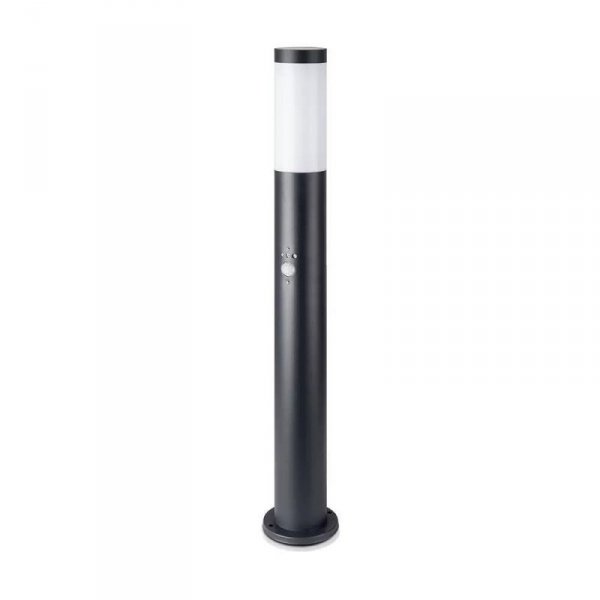 Słupek Ogrodowy V-TAC 80CM Czarny Czujnik Ruchu E27 VT-838-80