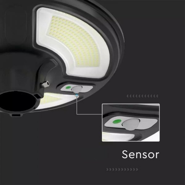 Oprawa ogrodowa V-TAC solarna 10W czujnik ruchu timer pilot IP65 VT-65W 4000K 1500lm