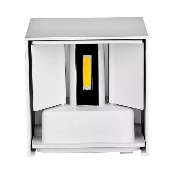 Oprawa Ścienna V-TAC 11W LED Góra Dół Regulowana Chip BRIDGELUX Biały Kwadrat IP65 VT-759-12-W 4000K 1360lm