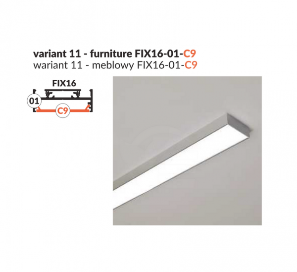Profil aluminiowy LED VARIO30-01 1m.