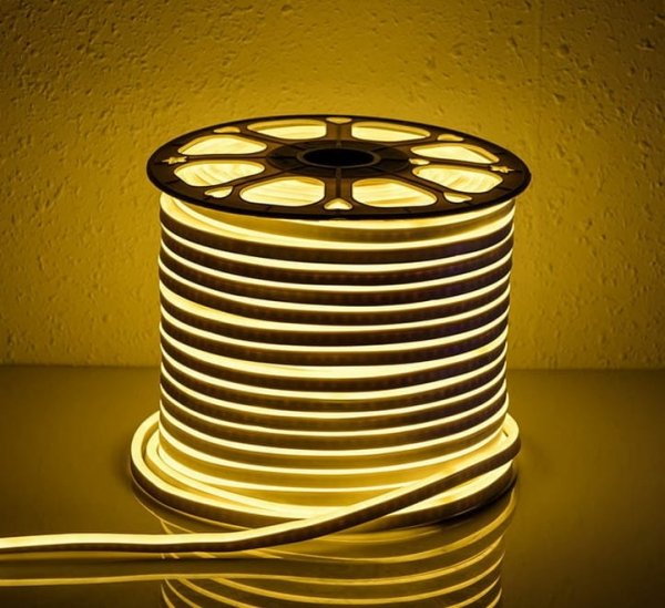 NEON LED 12V 8X16 PCV 1M ZŁOTY ŻÓŁTY IP67