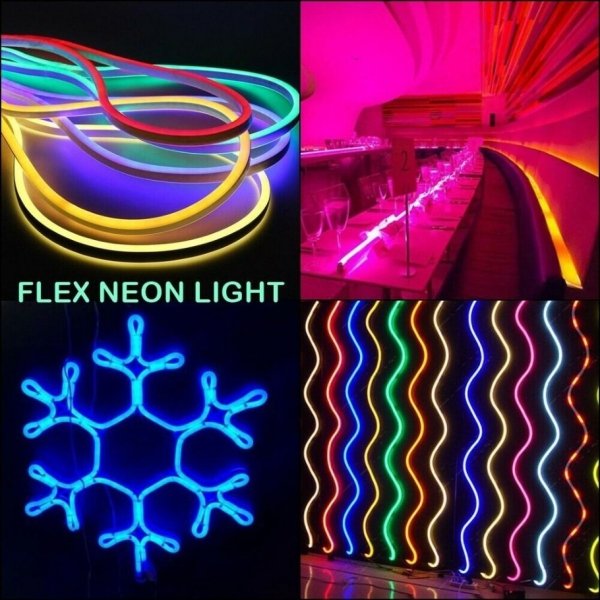 NEON LED 12V 6X12 SILIKON 1M RÓŻNE KOLORY 1cm IP67