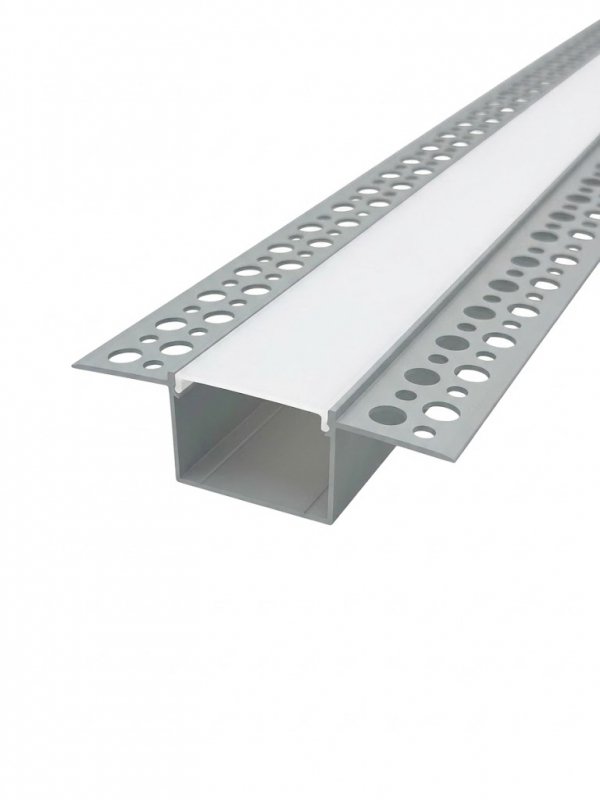 Profil do taśmy LED podtynkowy do gipsowania 2m + klosz