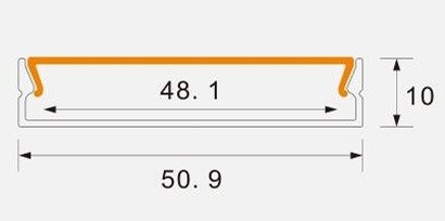 PROFIL LP-5010 NAWIERZCHNIOWY ANODOWANY ZESTAW 2M