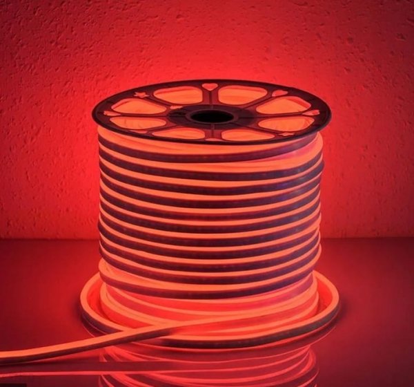 NEON LED 12V 8X16 PCV 1M CZERWONY IP67