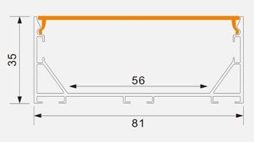 PROFIL LP-8035 NAWIERZCHNIOWY ANODOWANY ZESTAW 2M
