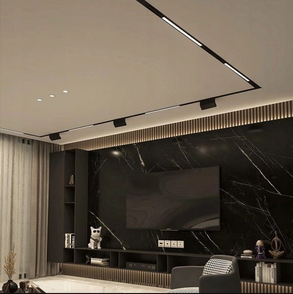 Lampa magnetyczna LED 12W 4000K szynowa liniowa czarna