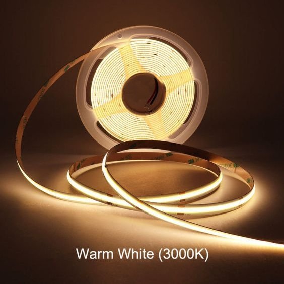 TAŚMA LED COB 12V LINIA ŚWIATŁA 480 CIEPŁA 1M.