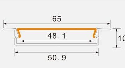 PROFIL LP-5010IN WPUSZCZANY ANODOWANY ZESTAW 2M