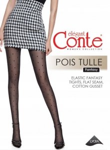 Rajstopy Conte Pois tulle w kropki nero 